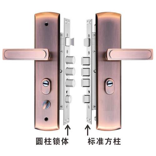 开防盗锁套门装家用通用大型不锈钢双门锁SBF具木门锁整套C级防盗