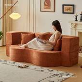 复古排沙发床布艺沙发客厅OOW沙发小户直型折叠双人两用拆沙发床