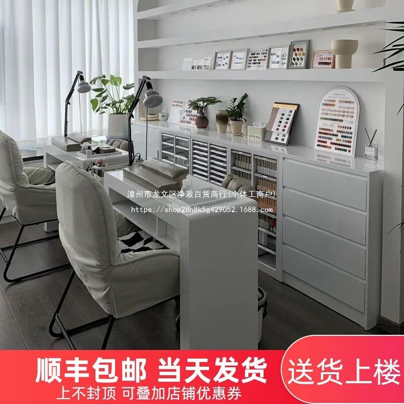 美烤漆柜子美甲收屉柜抽式甲店展示柜可做美甲多功L24617能储纳物