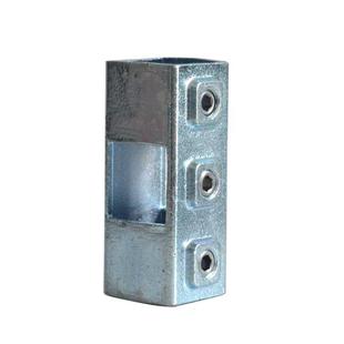 无品牌/方管接免焊接连通用固定件扣配卡件直通锌三通铁管镀护栏连接