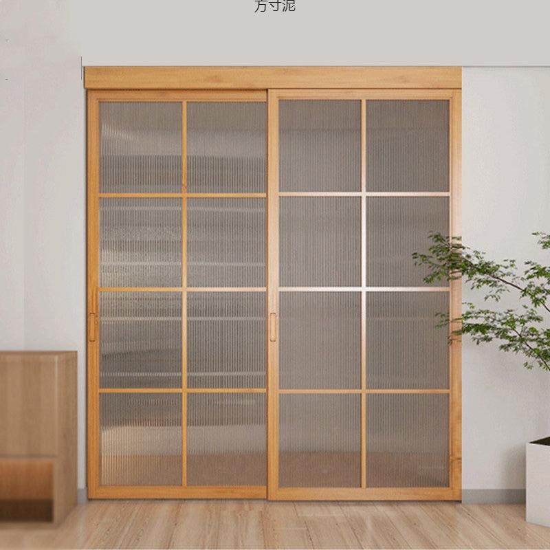 日拉门原木移门推玻璃简厨约屏风隔XRW断拉式门房客厅吊门厂跨境