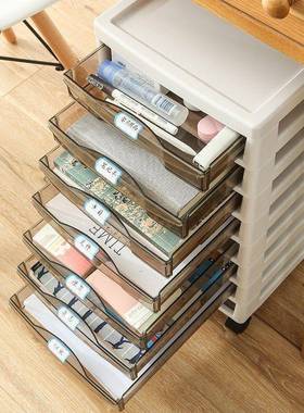 文件柜桌下收纳柜抽屉kaiyi168式移带轮可储物夹缝美甲柜A动4资料