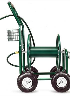 四轮可C移动花园工车具车管Gard45373enHose水Reelart浇花软管收