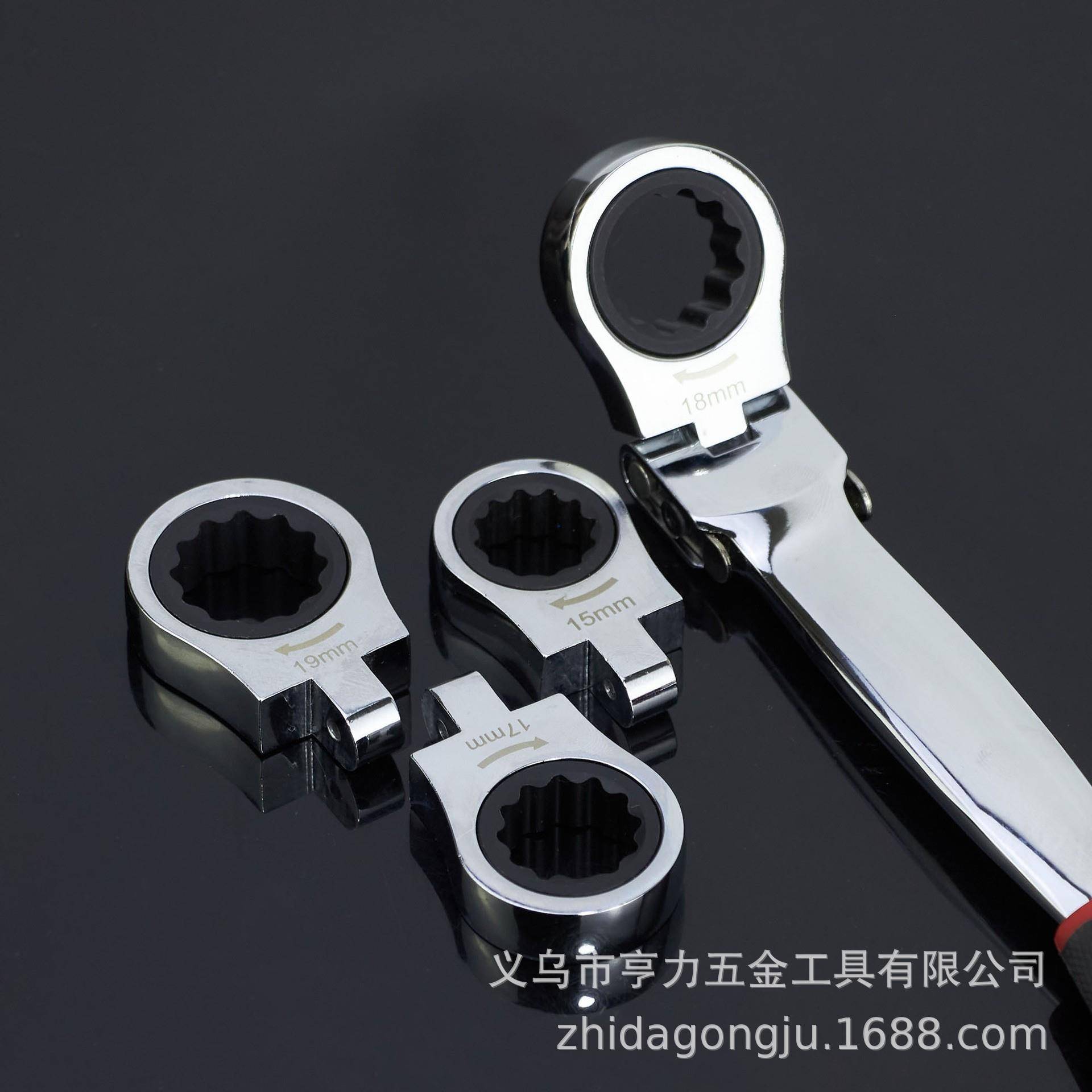 1CMG2硬件套可换头式棘轮梅花扳加手厚加板手旋转轮齿轮扳手棘工