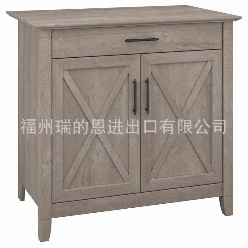 复古双门折叠抽屉办公储物柜