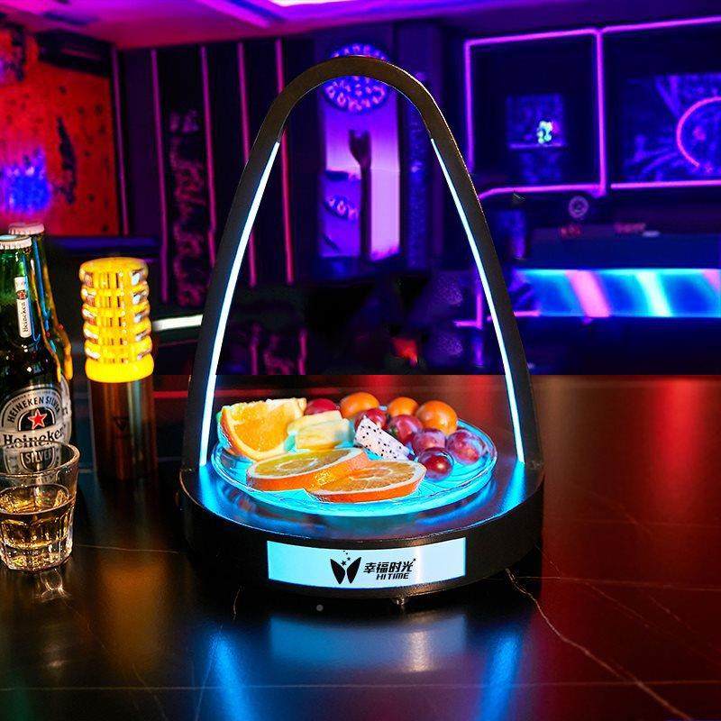 酒E吧发光果JPQ三盘KTV派对房黄光点心架小吃碟两层层LD果盘包架