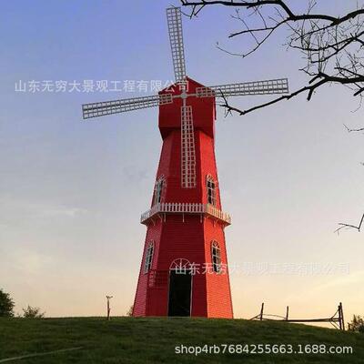 户外园腐木制彩公色荷兰风43508光车大型景防观电动发售楼处广告