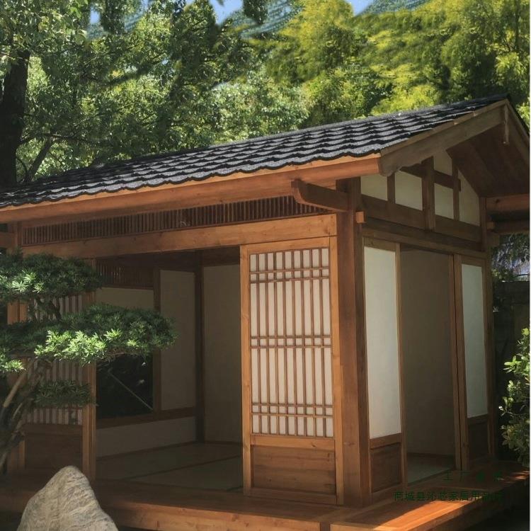 红小木房屋户网外防腐木别墅式亭茶F98S75HH室中日式农村小院造景