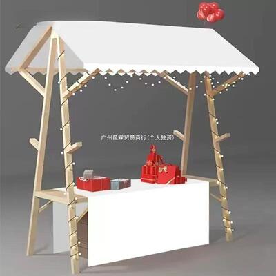 售货摆摊摊位活动车市集移动市65464515木质车架夜市集小摊棚货地