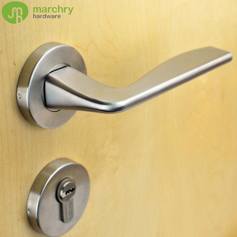 厂分家直销304不锈JVX钢精铸心门把手防火门锁执手体式实门拉手