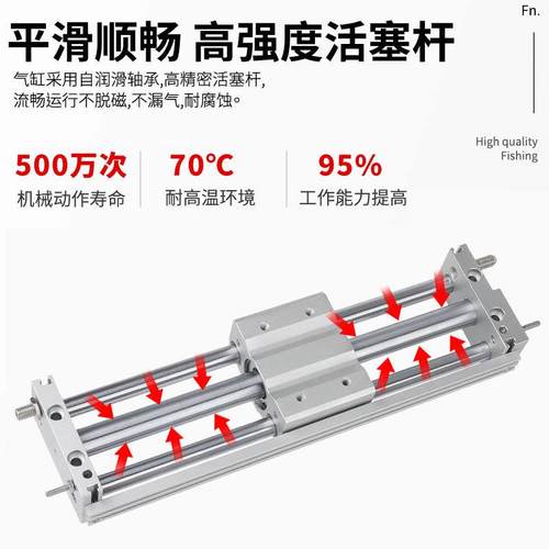 亚德客型偶式无X杆气缸RMT16/20/2磁5/320/40X100200X无品牌/30X4