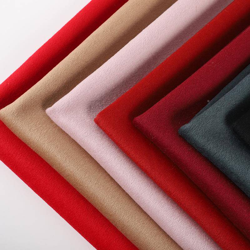 20羊绒80羊支毛100高密双面呢羊绒秋冬毛呢大衣料外套毛20218纺布