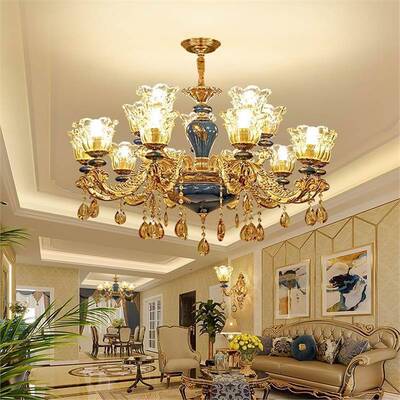 客厅灯式吊华灯欧0252年81480703新款陶瓷奢别墅大厅主灯饭厅卧室