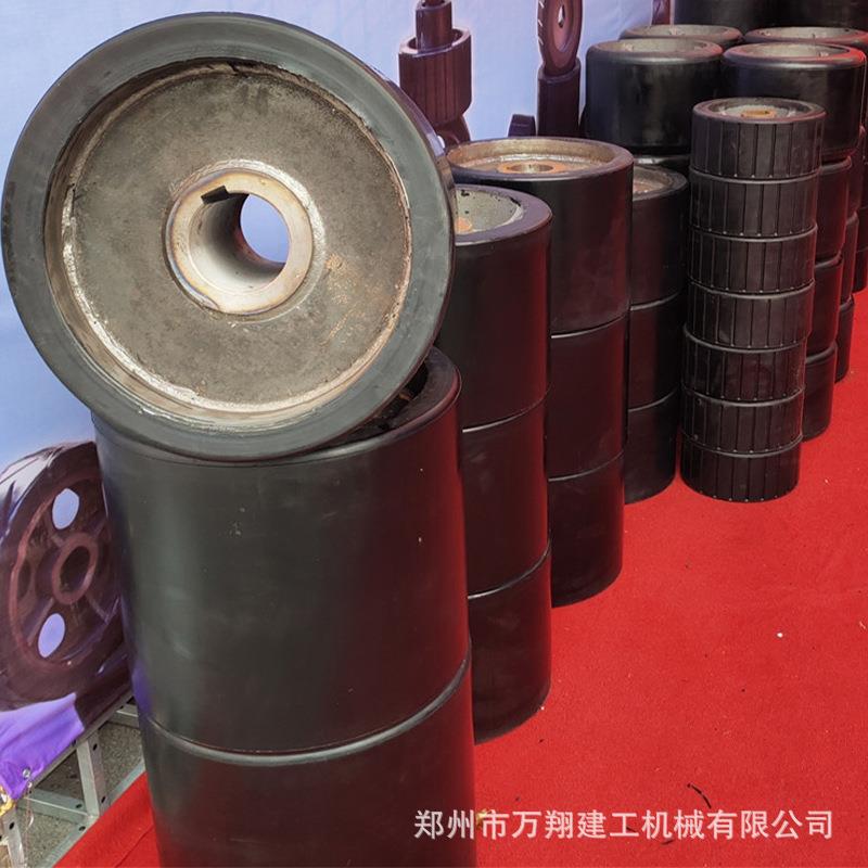 摩擦橡胶轮多规格混凝-土搅拌机橡胶擦轮万向脚轮氨聚酯滚摩轮