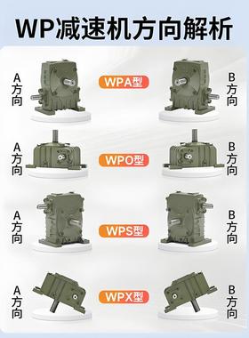 轮减速微器WPWDA12013515517WP系列蜗5型蜗蜗减速箱滚杆轮架减速