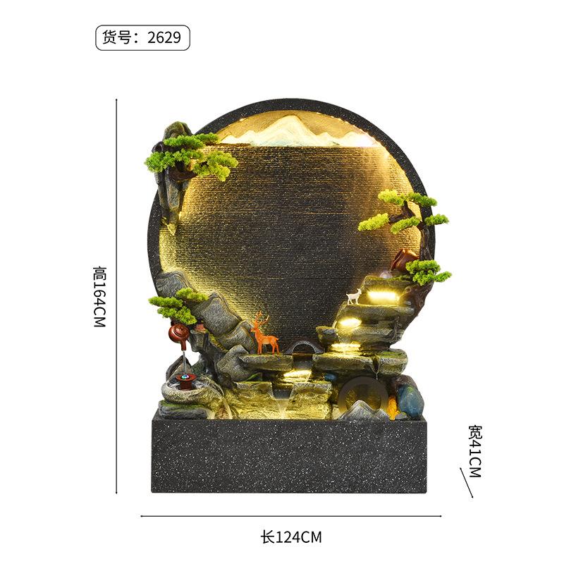 型假山REG流喷泉玄水幕墙屏风客关水厅循环水招财景观装饰落地大