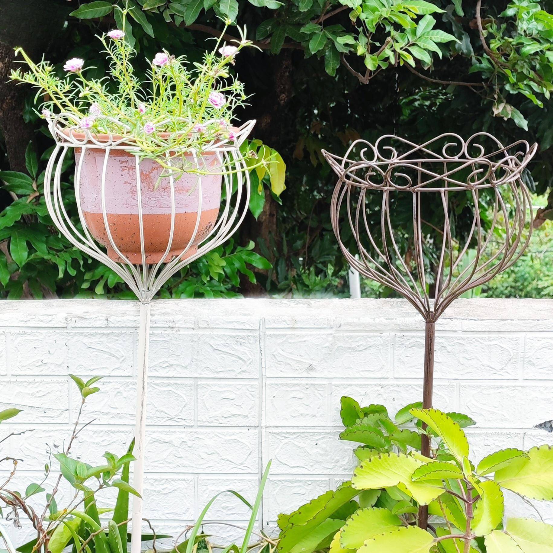 铁艺花架地插爬植藤架抬绿高盆月季兰萝园庭院阳外ZBE台室内装饰