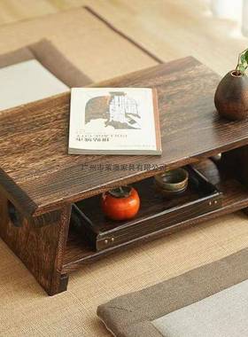 实木榻榻米飘小子茶台日式炕几阳台桌桌家66960子茶几用小窗茶桌