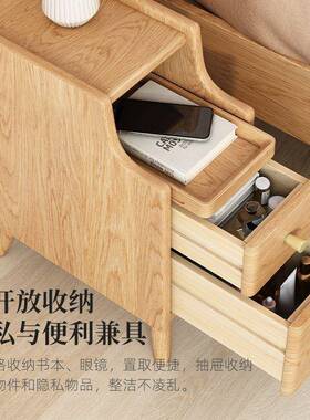 瑰超窄极窄型床AL102017头柜床头柜实木床头柜置物架迷你夹小缝柜