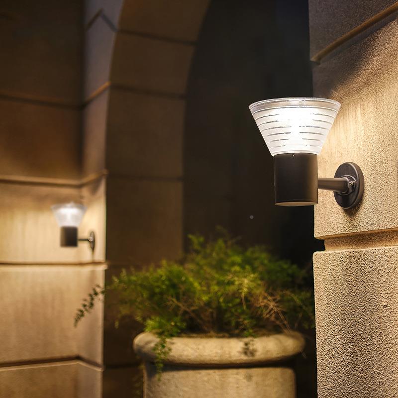 户外LED壁灯灯现代太KBO墅阳能门柱室外防水花园别围墙大门灯