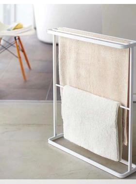 铁艺7641美式置地毛巾巾落地架浴巾架室置物架卫生浴间简易毛架