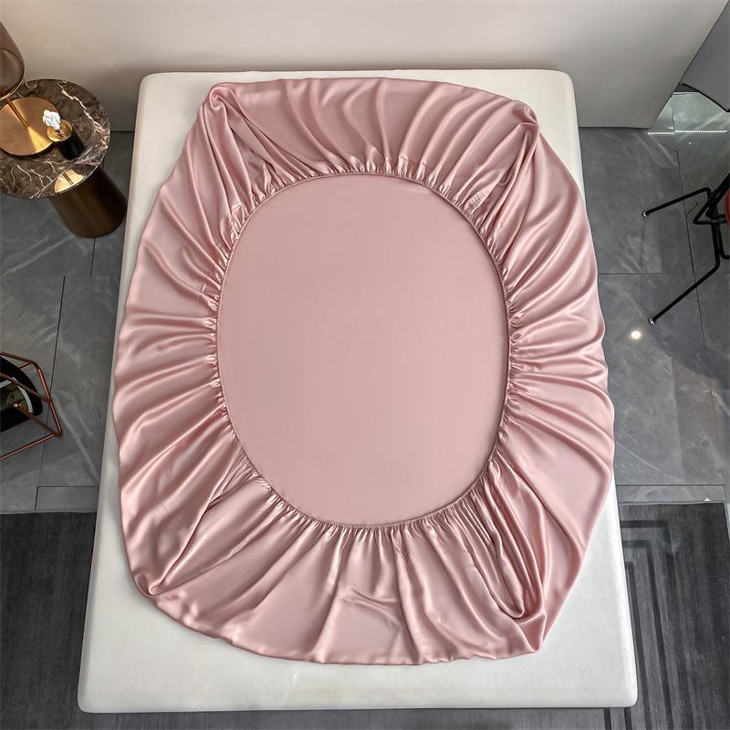 笠凉感10赛0支精天VCR丝床单件兰莱尔丝滑裸睡简约纯色冰丝床罩单