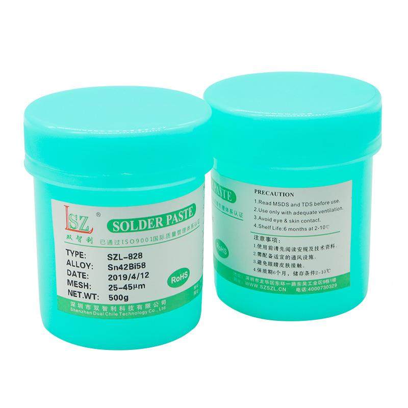 SZL厂家直销低温无铅锡i膏格价sn/b锡/浆led灯贴片SZL-828专用焊