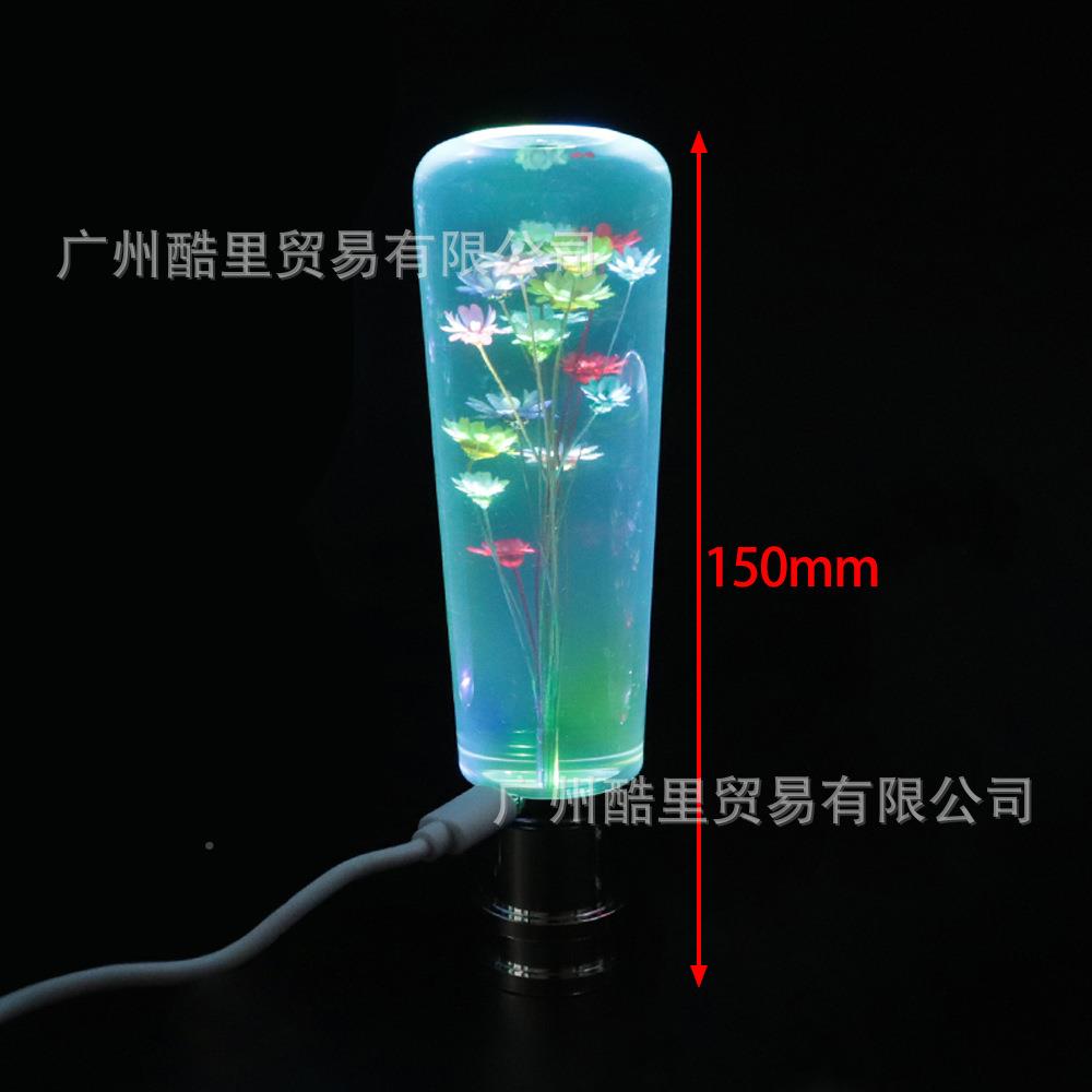汽车改装新款水光中花排波档头水晶发变速82715杆LD灯E档把头个性