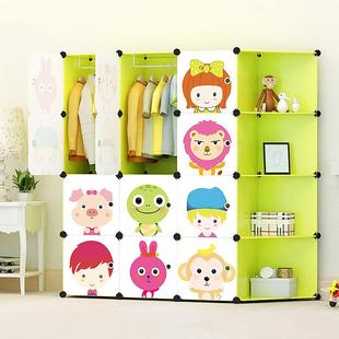 3355易卡简通衣柜收纳架宝宝儿童衣柜小孩成衣收橱纳柜组合柜人杂