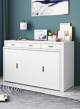 代隐形床桌一体简现小户型床午休出租房办公室组78991合书书约柜