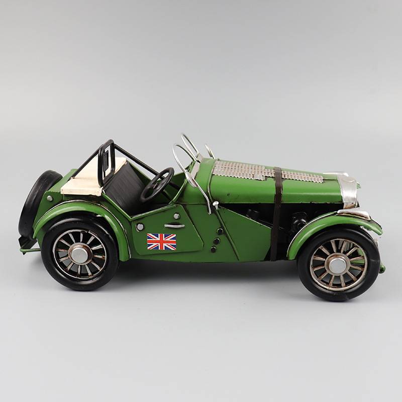 仿真名爵MGK3公路赛车模型铁艺工艺品怀旧汽车摆件橱窗柜收藏摆设