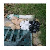 厂家直销纯黑光鹅卵石园抛林造景专料石用水族箱园艺装 295饰铺路