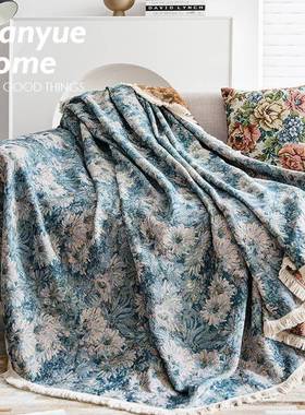 7YX约轻奢法式复古风现简沙发沙巾60473代沙发盖布全包棉麻发罩盖