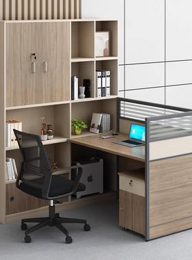 财务风桌办公高柜双人位组合办公桌人事屏办70313公卡座椅四人位