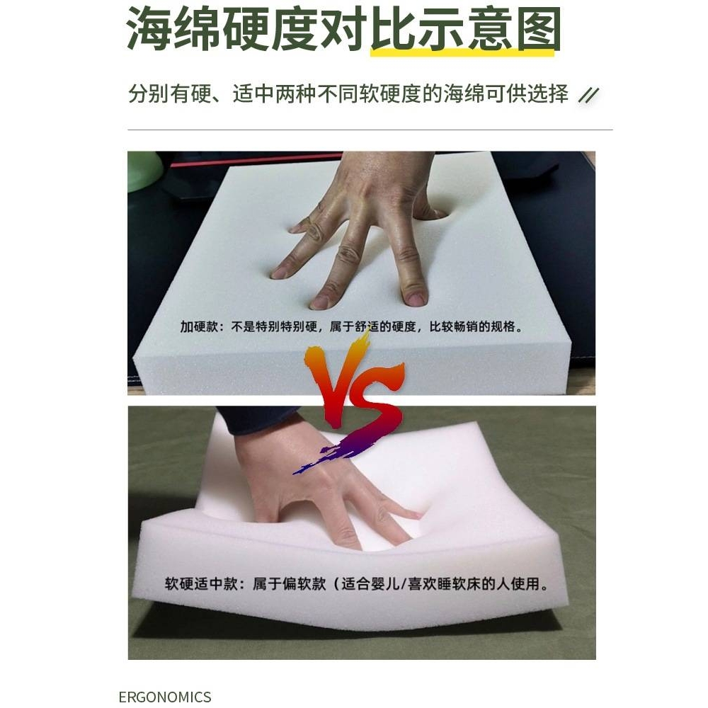 海绵床垫1.5米1.8米加厚高密学生宿舍单双人记忆酒店软硬垫榻榻米