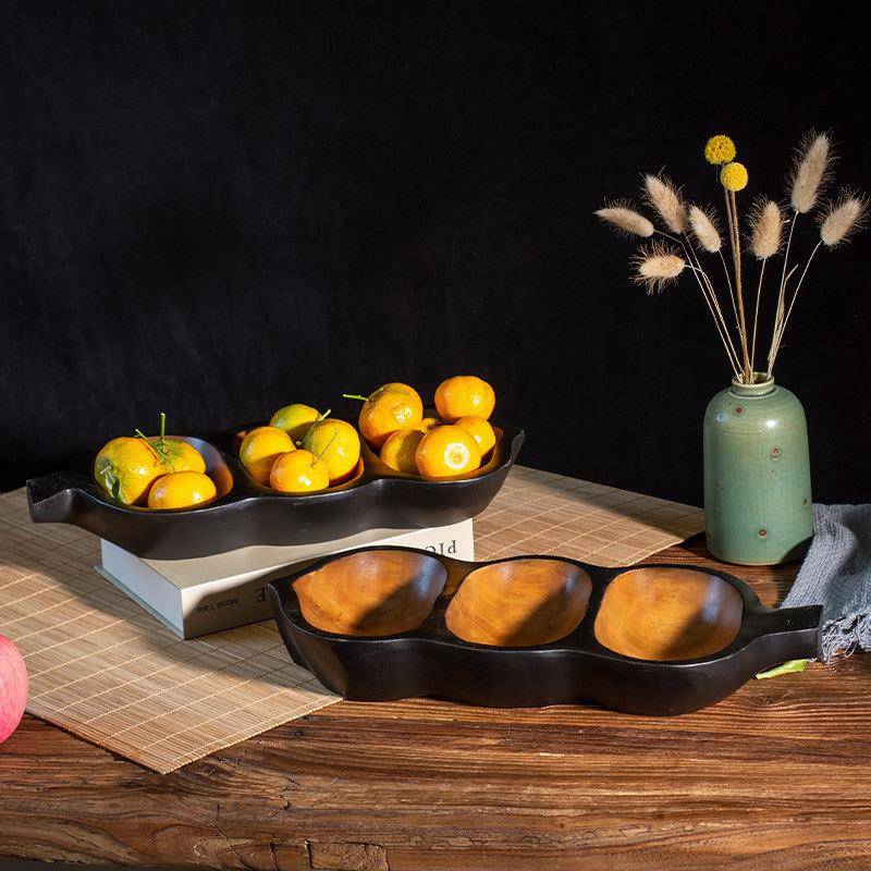 东南亚风格实木花果瓜子泰GYT盘创意水果盘国生实木手工分格干盘