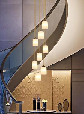 楼梯吊灯客灯别墅厅建房吊线自转楼梯无品牌/旋灯LED现代简约大气