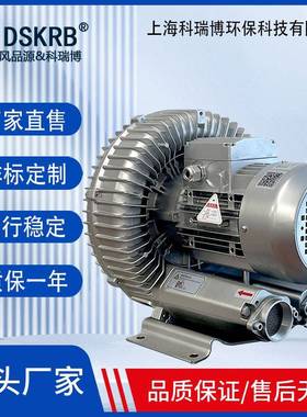 GRB810真空吸料用旋涡风机5.鼓5KW高压风涡机78650洗瓶机干风旋气