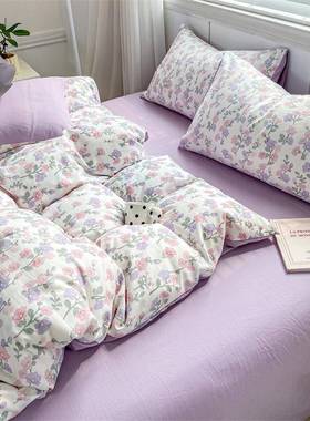 类水洗棉四纱22449件套202春5季双层床单被套南通床上用品三a件套