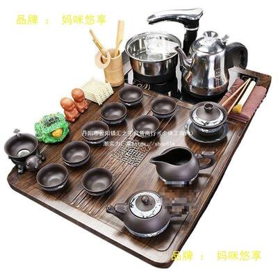 全自一动体多功能茶33466盘茶具整套家庭送礼功泡小茶实木夫型茶