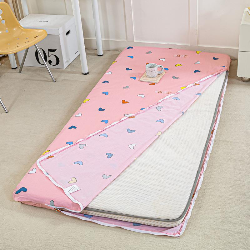 202印5新款全棉学宿舍三件套纯棉花EHD33721床生笠床垫套印花多件