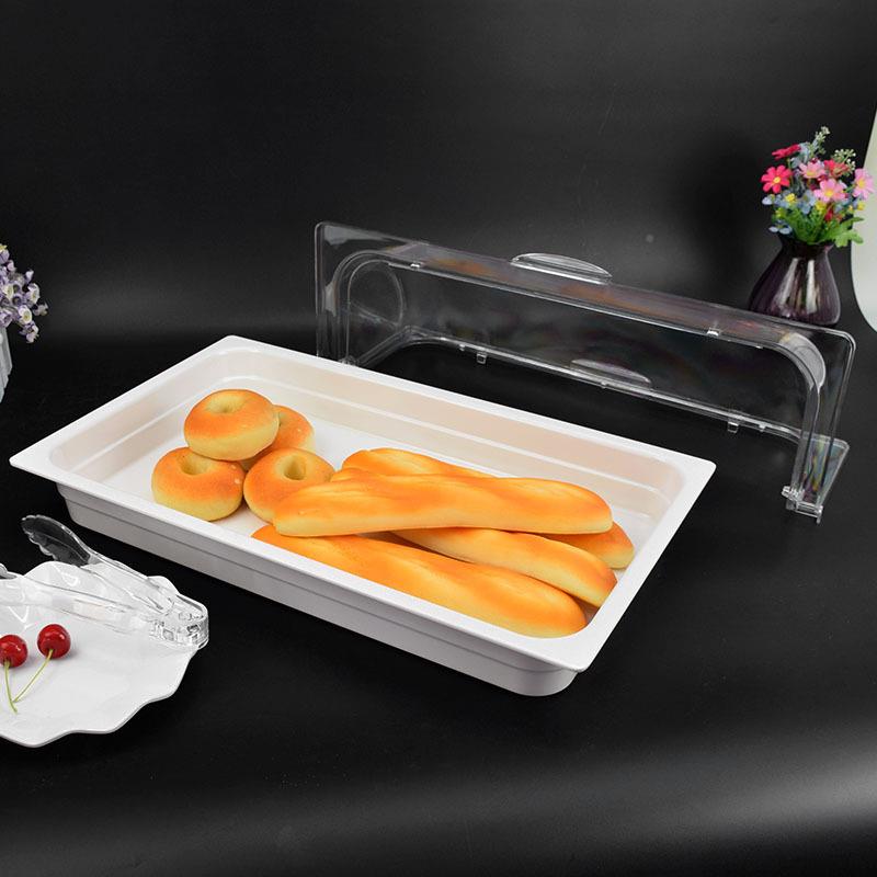 BMS凉卤菜展示盘密胺面蛋糕托菜盘店带盖酒餐具水果盘透包明罩子