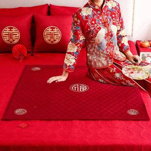 被子娘垫婚房布置装饰喜被坐福福新垫喜压床69965婚庆嫁用陪品套装喜庆