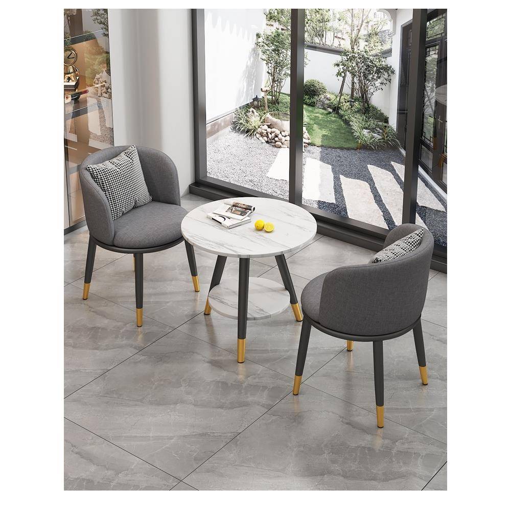 阳圆台小椅三件套一桌两椅简酒店F97T56MM客房桌洽谈接待桌椅组合