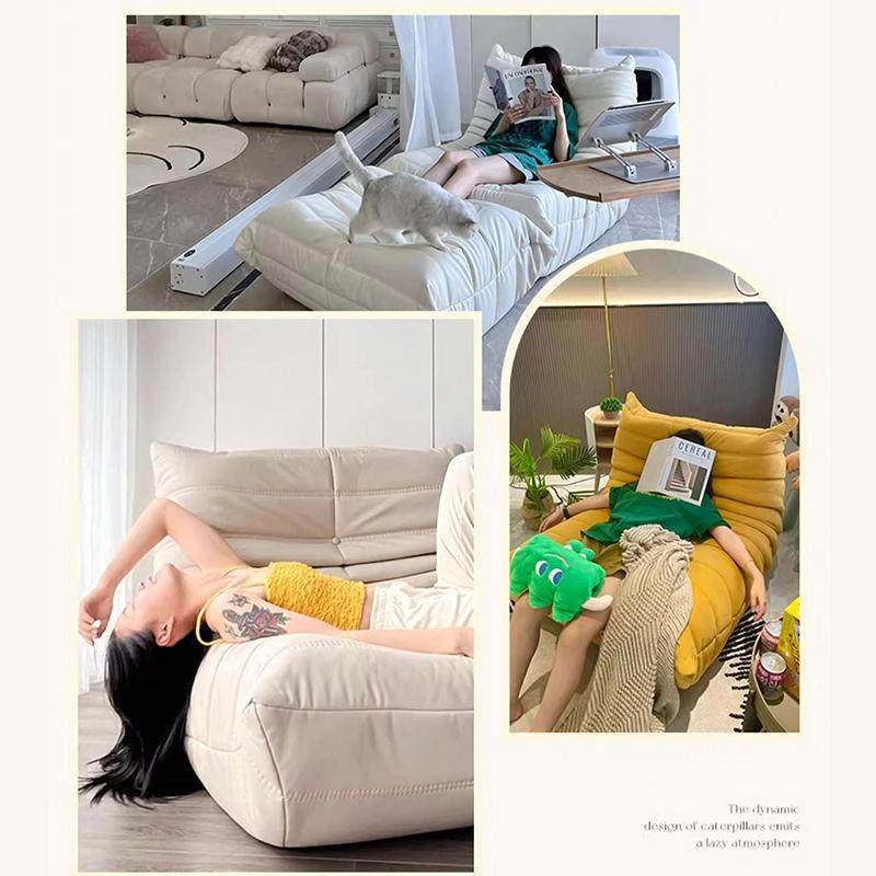 网红台单人榻榻米休闲躺椅沙发椅休椅闲厅阳卧室客毛毛虫懒93787