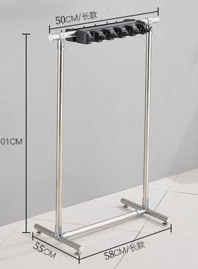 锈钢移不动拖把洁架落地放式扫把拖布家68028用清工具地拖收纳置