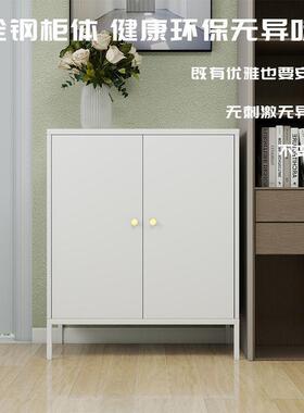 加厚餐边示柜出租屋收纳柜用酒墙柜客厅靠展家柜茶水柜铁皮94309