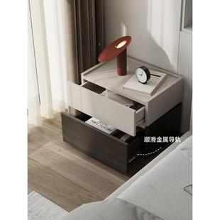 床头柜简现代家型用卧室收纳柜205新款 小储约物2柜创意床90783边