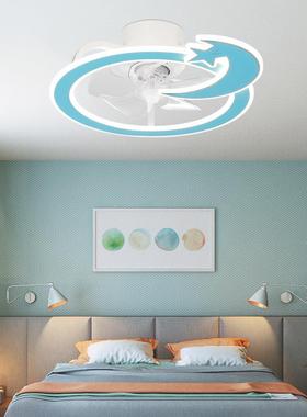 吸顶风扇灯UMM儿童房风吊现扇灯简约代创卧室意客厅电扇一体吊灯