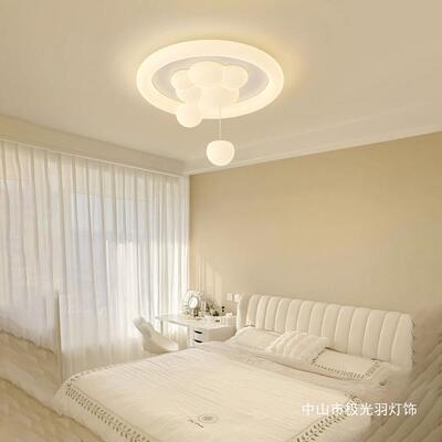 儿童房卧室55640吸顶灯奶风吊灯创意猫爪新主卧室油护款云眼朵灯